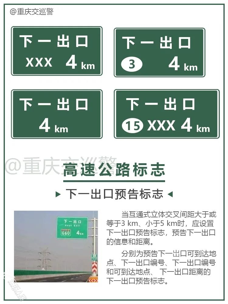 高速公路这些标志的作用你知道吗